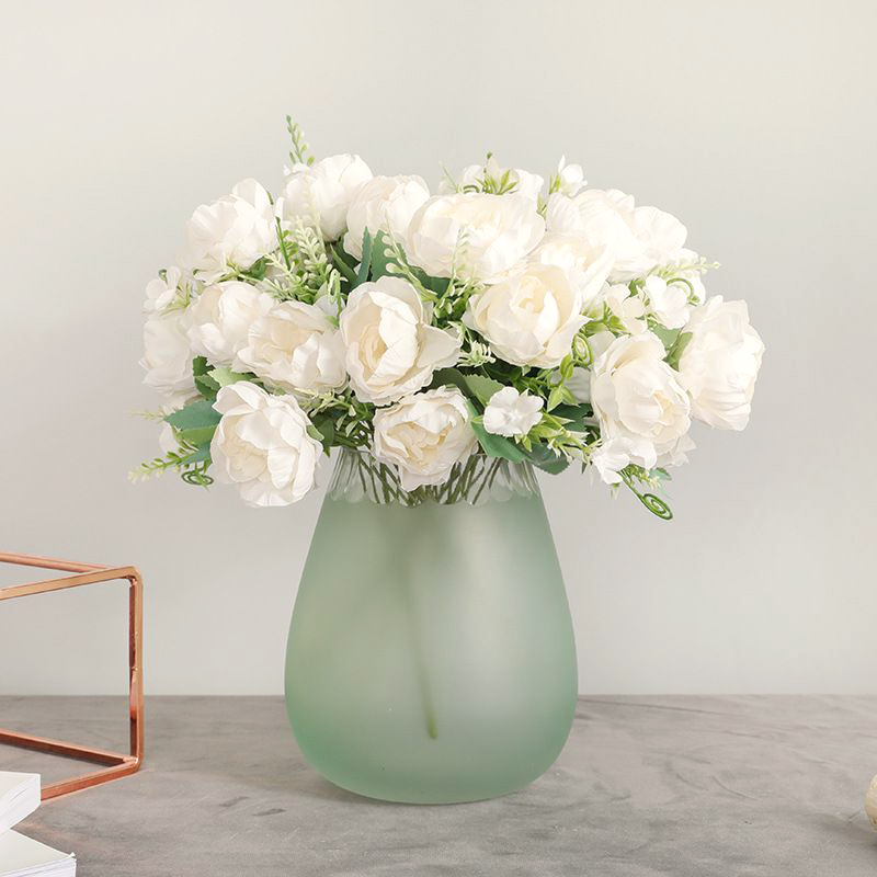 

Peonies Artificial Flowers 6 Heads White Pink Silk Peonies Bouquet Fake Flowers Wedding Home Decoration Peony Rose Flower