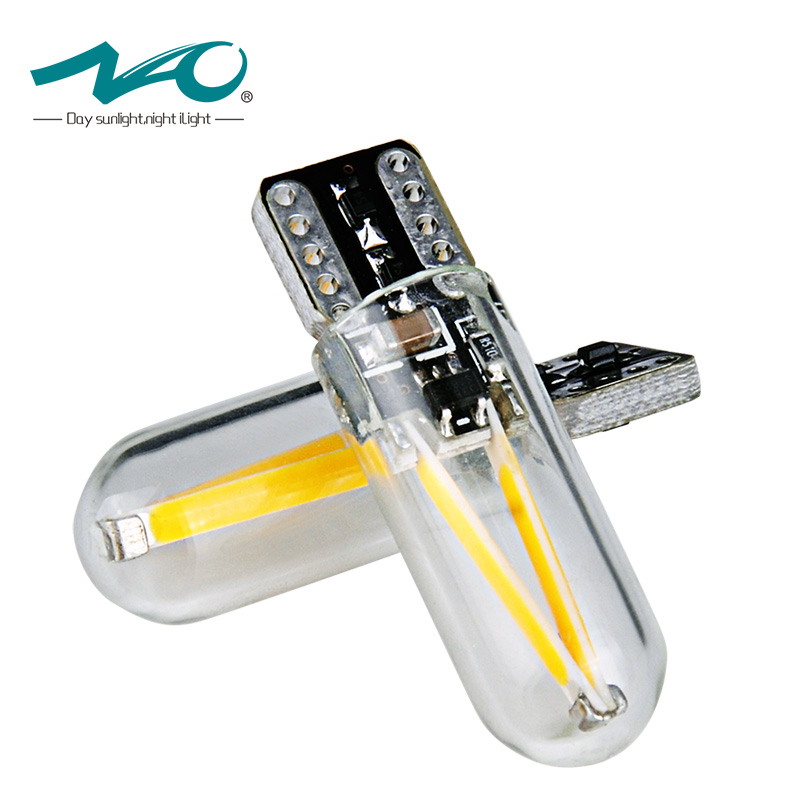 

NAO W5W led Bulb T10 LED drl Car interior light SMD 194 168 COB Glass Auto Filament Lamp 12V 24V White Yellow Crystal blue New, As pic