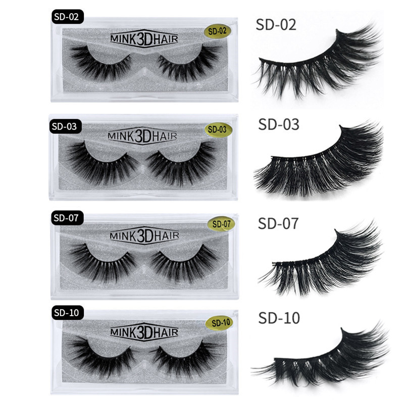 

3D natural eyelashes soft and fluffy handmade mink eyelashes dramatic eyelash extensions support eyelash wholesale