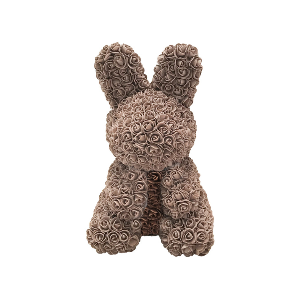 

Birthday Easter Gift Decoration Rose Valentines Day Animal Shape Wedding Home Simulation Flower Lovely Anniversary, Brown