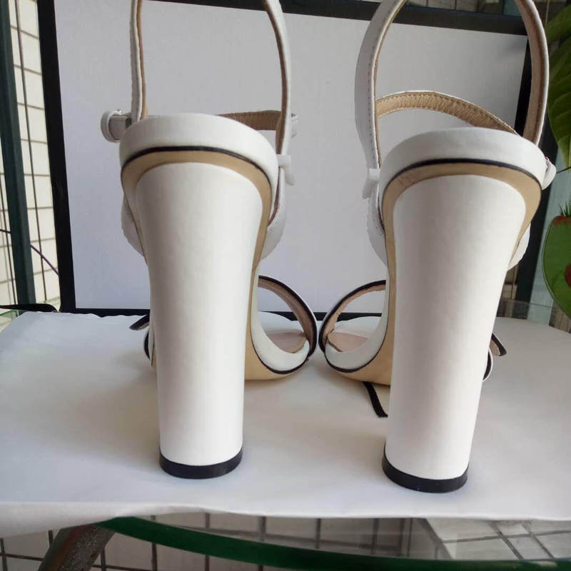 

New Arrivals 2018 Patent Leather Thrill Heels Women Unique Designer Pointed toe Dress Wedding Shoes Sexy shoes Letters heel Sandals, Black