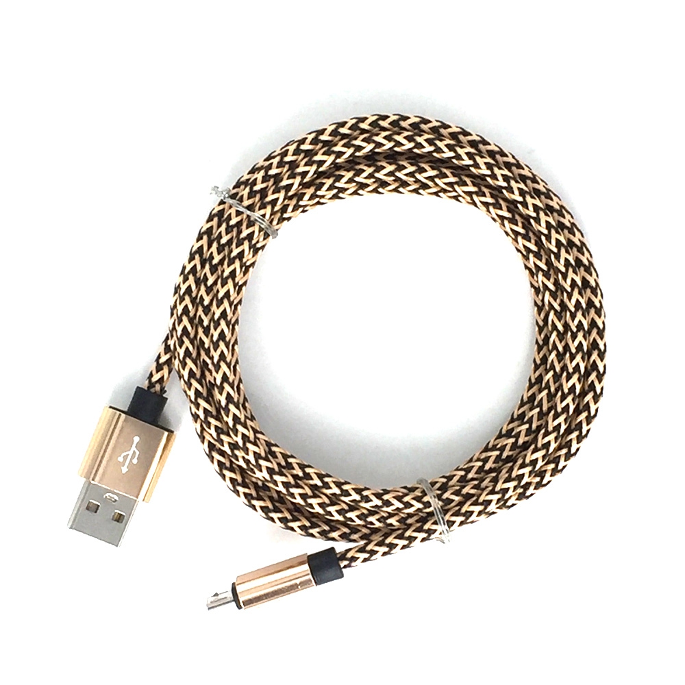 

2Meter Nylon Micro USB Cable Fast Charge Wire, Red