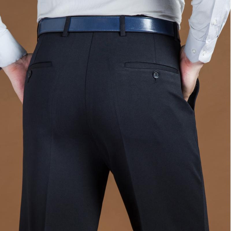 

2020 Autumn New Men's Elastic Cotton Suit Fit Straight Business Casual High Quality Knit Pants, 553