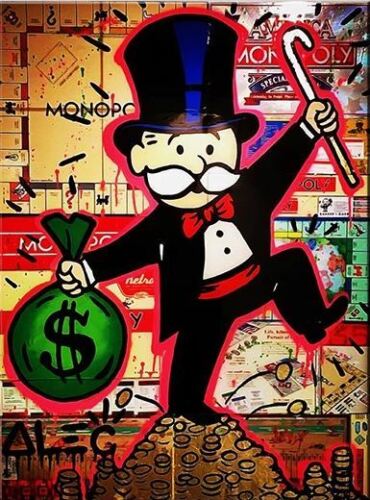 

Alec Monopoly Banksy Oil Painting On Canvas Street Art Wall Winner 21 Wall Art Home Decor Handpainted &HD Print 191013