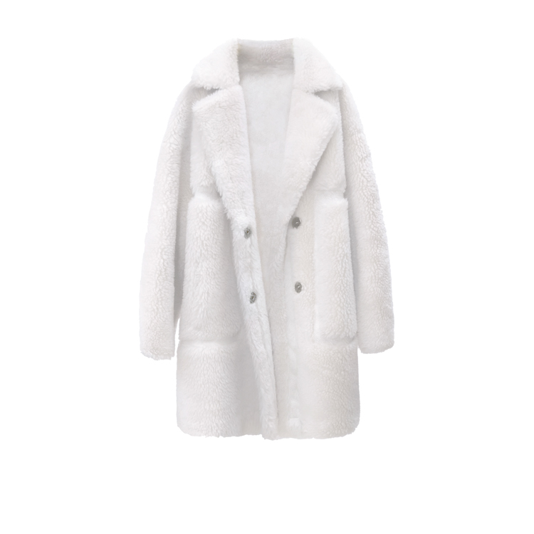 

XL Women white Faux Fur Coat autumn and Winter Faux Fur solid color pocket Coat Fashion Jacket and coats womens (Q1163, Beige