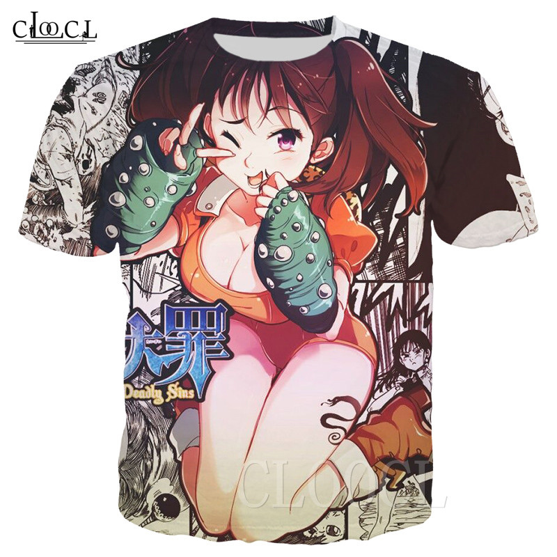 

2020 New Style The Seven Deadly Sins T Shirt Men Women 3D Print Anime Girl Short Sleeve Couples Streetwear Fashion Tops S-5XL, T shirt 1