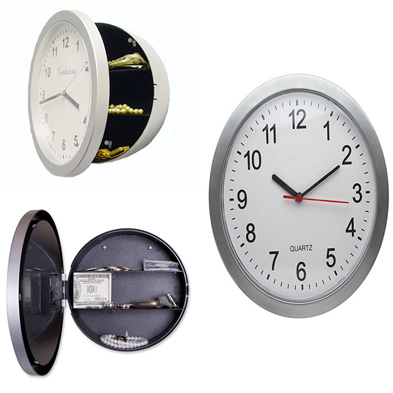 2019 Storage Box Clocks Secret Wall Clock Safe Money Stash Jewellery Stuff Container Insurance Cabinetv Diversion From Santia
