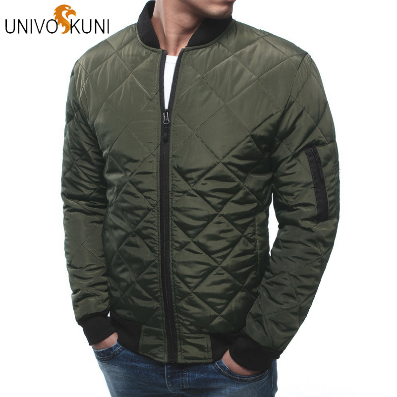 

UNIVOS KUNI Winter Men's Jacket High Quality Fashion Jackets Slim Fit Casual Cotton Streetwear Vintage Men Brand Clothing J519, Black