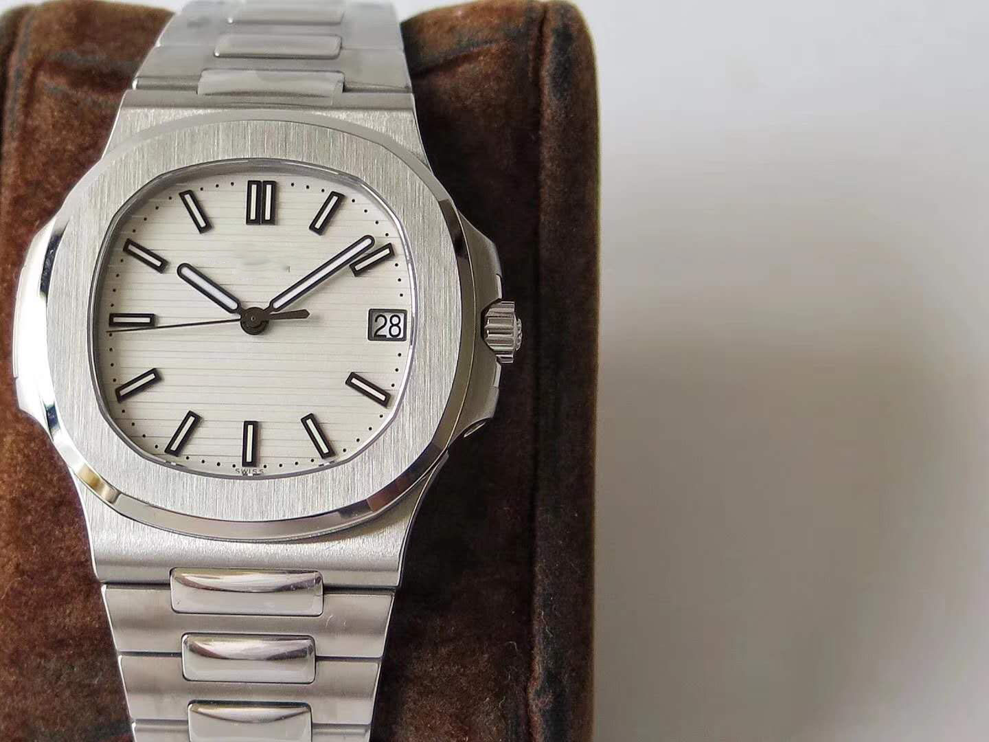 

Top PPF V3 Nautilus Mens Watch EXTRA-THIN 8.6mm Blue Dial Swiss Cal.324sc Automatic 28800vph Sapphire Crystal Classic Men Watches, White