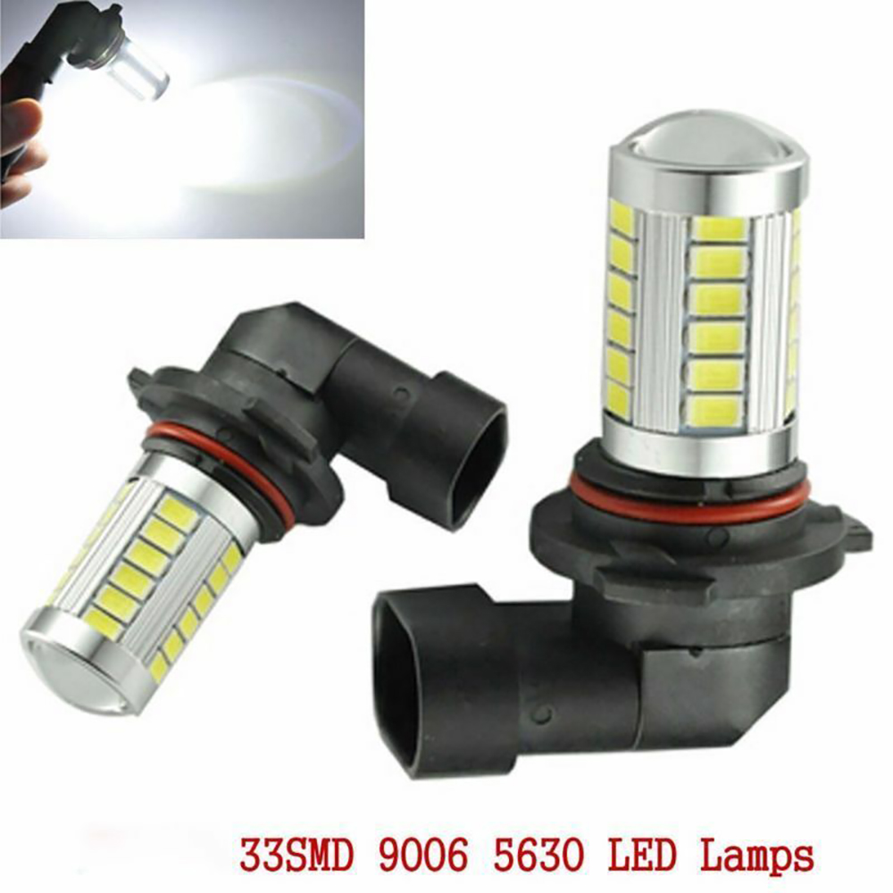 

2x 9006 HB4 5630 33SMD Car Fog Light LED Driving Light Canbus Lamp Bulbs Super Bright Auto Truck Driving Running Lamps 12V