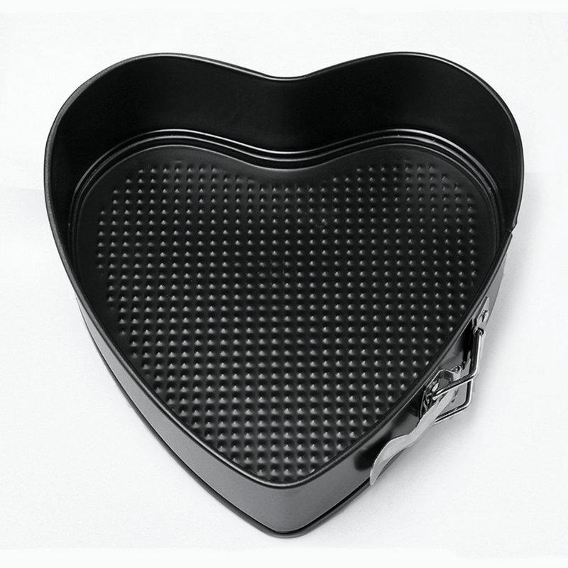 

Wholesale- AMW 9 Inch Heart Shape Removable Bottom Baking Pan Springform Non-Stick Metal Cake Mold