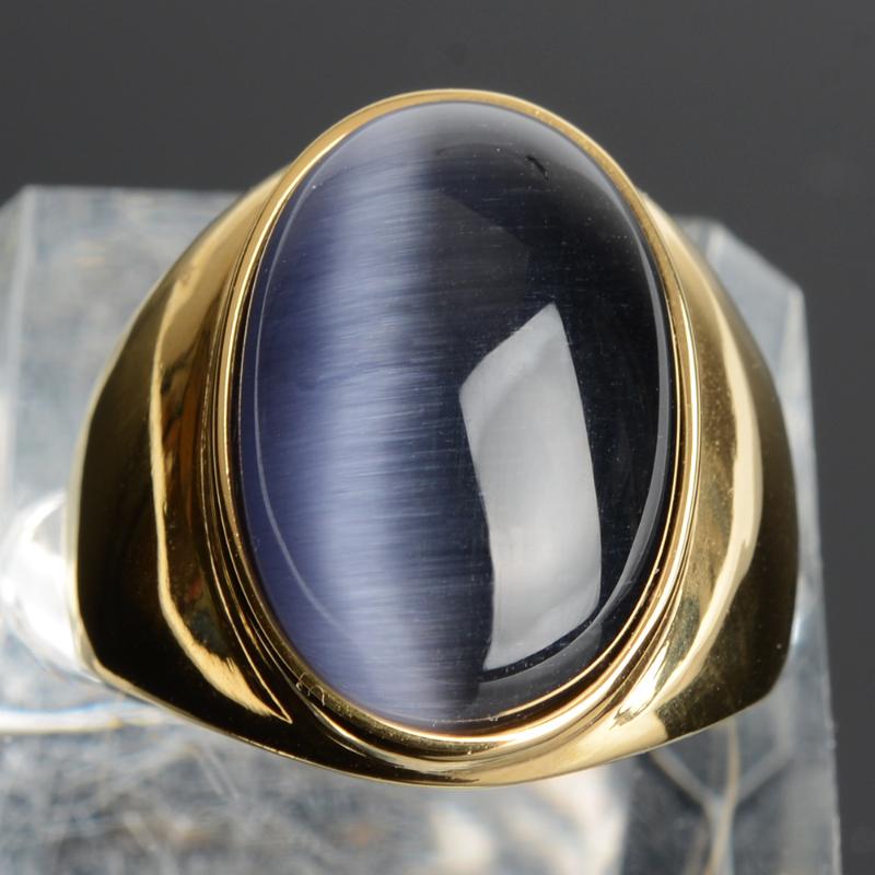 

stainless steel Vintage Bohemia Large Imitation Oval Cat's eye Big Ring Opal Stone Gold Color Exaggerated Decorate Women Jewelry