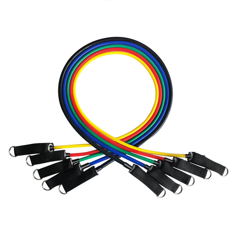 

11 Piece Set Fitness Resistance Bands indoor hand exercise latex resistance rope Hanging Belt Yoga Stretch Pull Up Assist Straps