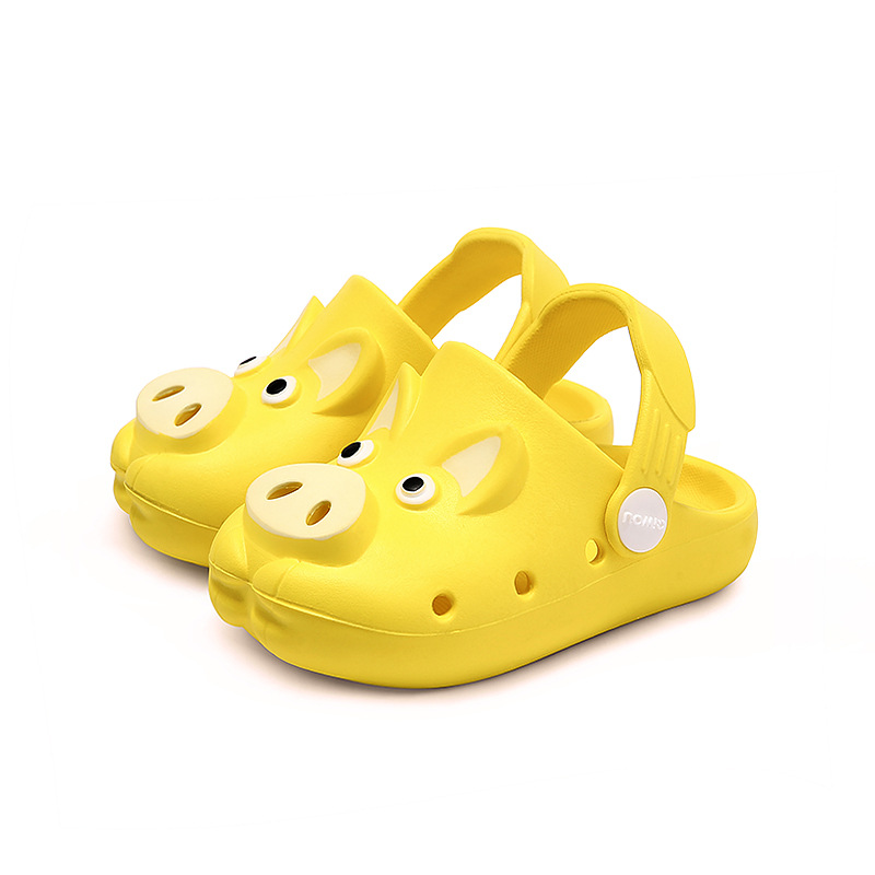 

COZULMA Children Summer Cute Cartoon Pig Slippers Shoes For Girls Boys Beach Sandals Kids Closed Toe Sildes Shoes, Blue