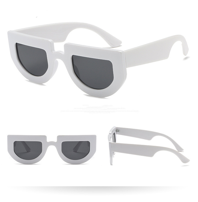 

Fashion Retro Style Sunglasses Irregular thick-edged ocean lenses and glasses trend of RETRO SUNGLASSES UV400 8045