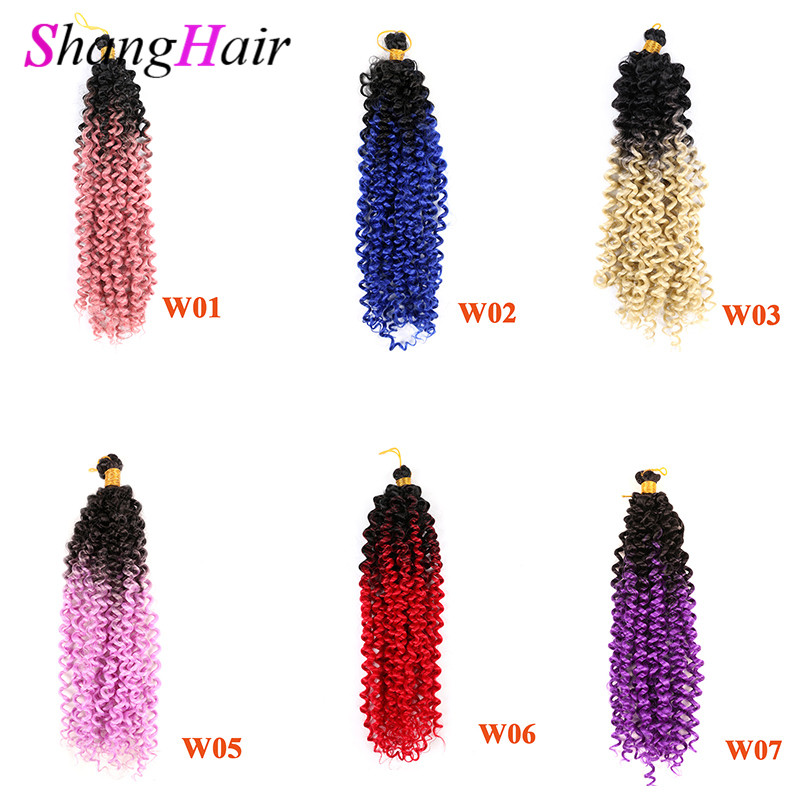 

14" inch Kinky Curly Crochet Braids Hair Soft Ombre Braiding Hair Extensions Synthetic Crochet Braid Hair 100g/pcs, W16
