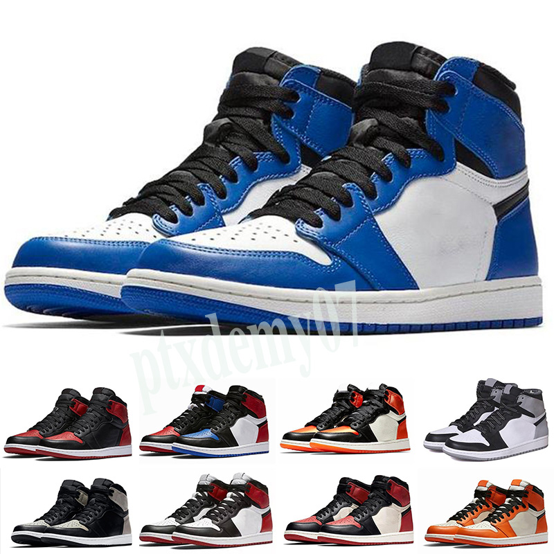 

Without Box 1 Chicago High OG RED WHITE men shoes 1s I sports sneakers trainers high quality 5-12 Wholesale size 36-46 P07, Normal size