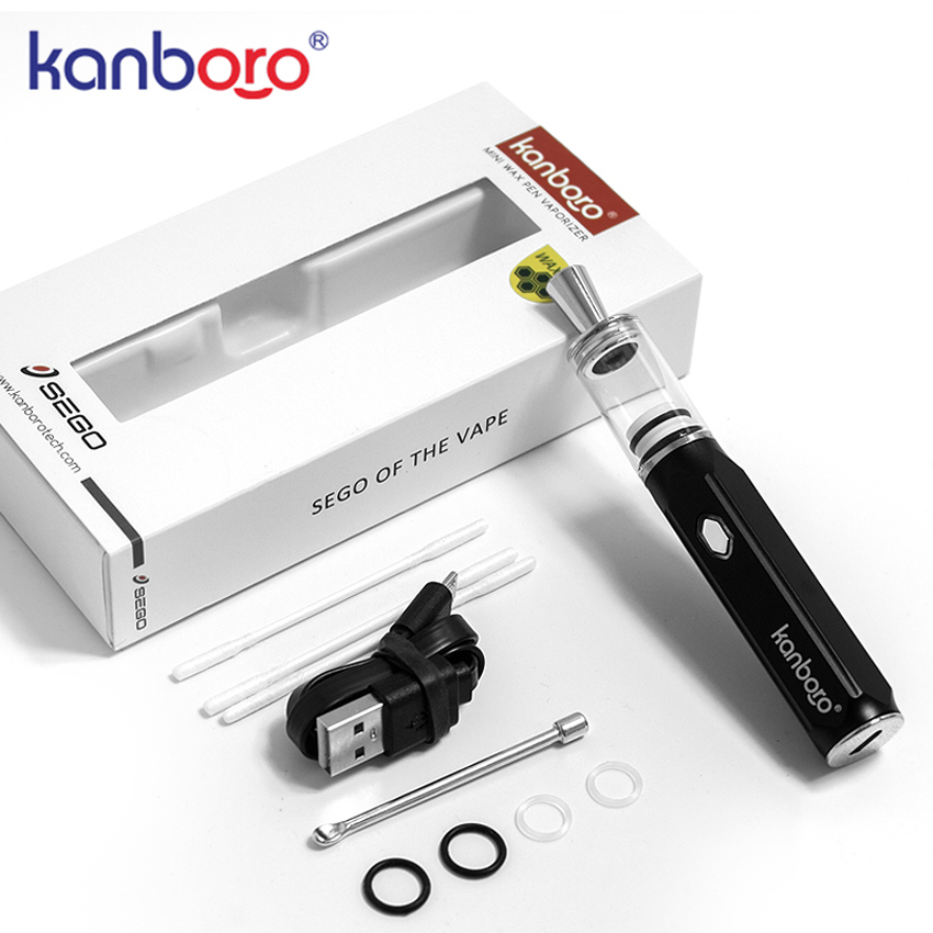 

Authentic Kanboro Sego wax Kit Ceramic Coil Wax vape Vaporizer 400mAh wax thick oil Vaporizer Pen 510 e cigs cigarette Vapor Kits, White