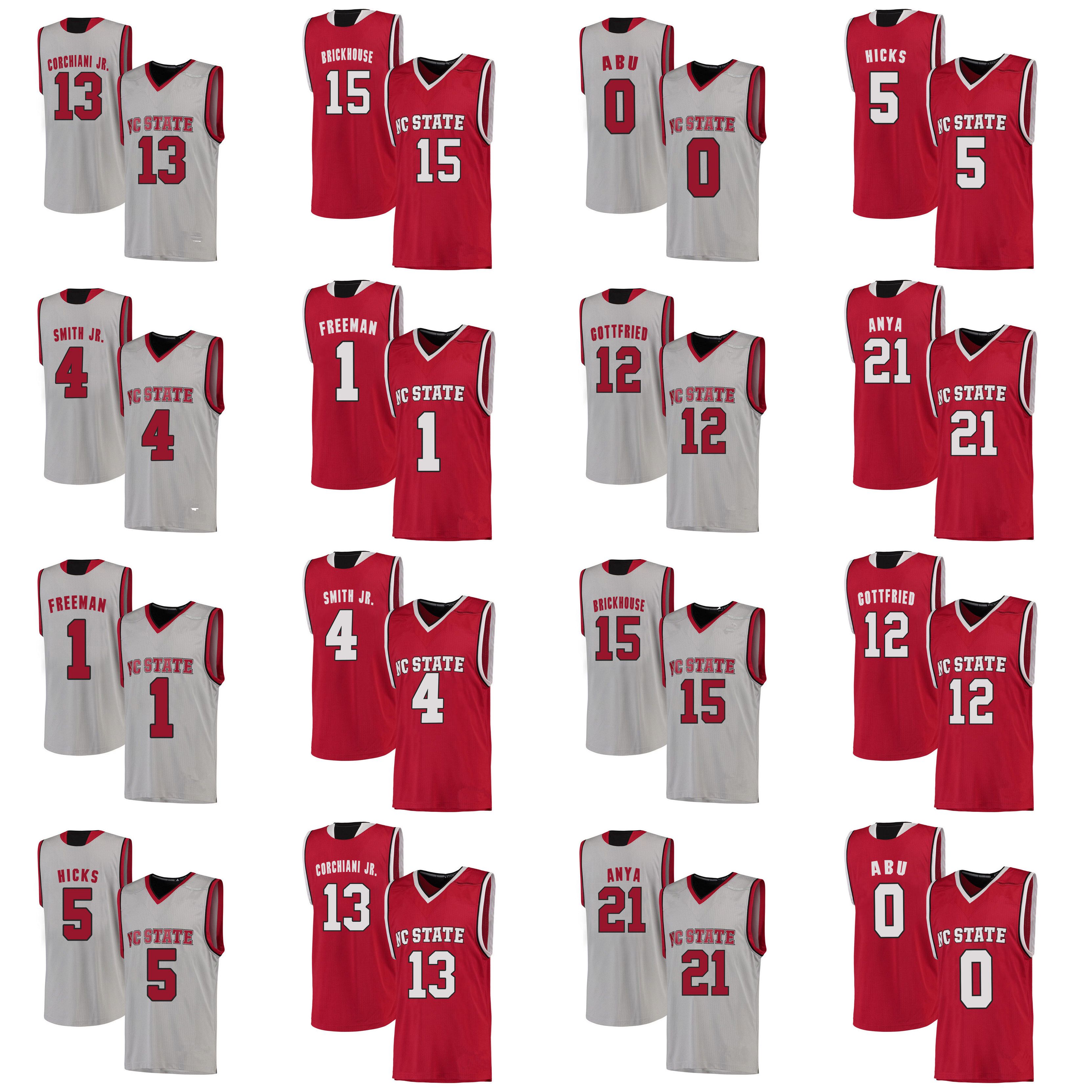 

NC State Wolfpack Jerseys DJ Funderburk Jersey Chase Graham Jericole Hellems Markell Johnson 2020 Mens Basketball Jerseys Custom Stitched, Black