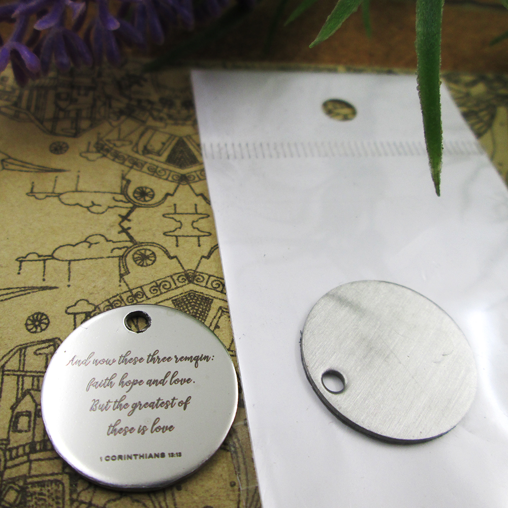 

40pcs--"and now these three remqin faith"stainless steel charms more style for choosing DIY Charms pendants for necklace