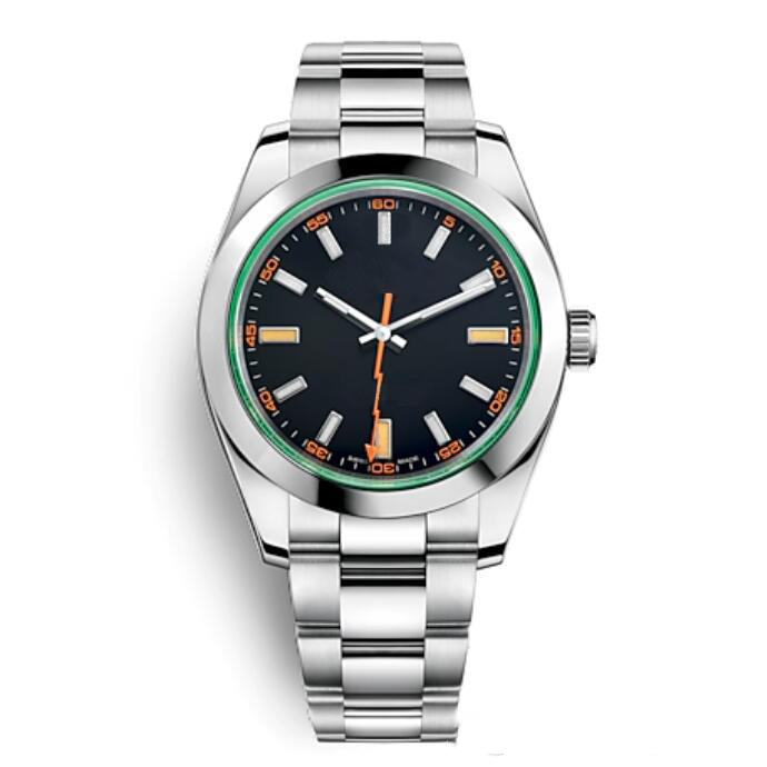 

Wholesale Mens Black Watch 40mm Automatic Movement Stainless Steel Watches Men 2813 Mechanical Light Fashion Business Wristwatch, Only waterproof