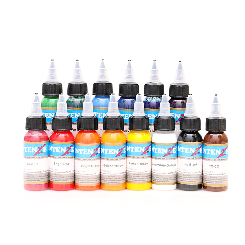 

High Quality Tattoo Ink Set Tattoo Pigment 14 Color Set 1 Oz /30ml/bottle Tattoo Paint Kit for 3D Makeup Beauty Skin Body Art