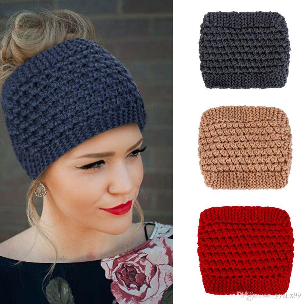 

10 Colors Women Lady Crochet Handmade Headbands Winter Ear Warmer Turban Knitted Head Wrap Hairband Hair Band Accessories