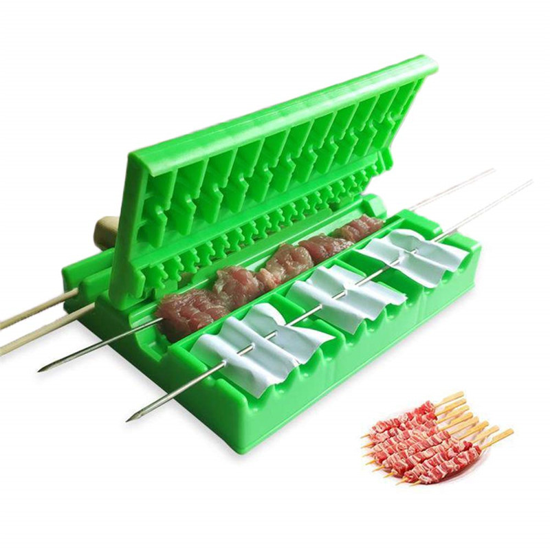 

Multifunctional BBQ Meat Skewers Machine String Artifact Wear Meat String Device Skewer For Beef Pork Maker BBQ Tools