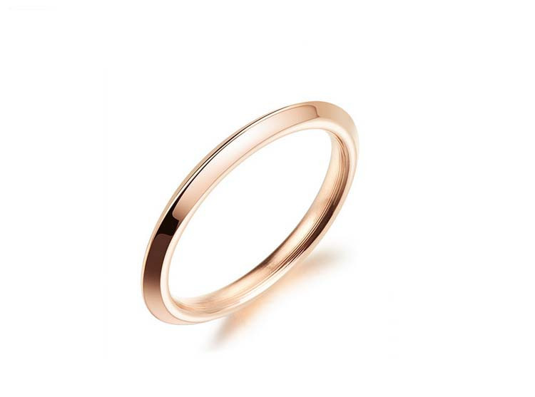 

2017 Fashion Rose Gold color wedding rings women Jewelry High Quality 2mm Stainless Steel anillos feminino bague bijoux Gift