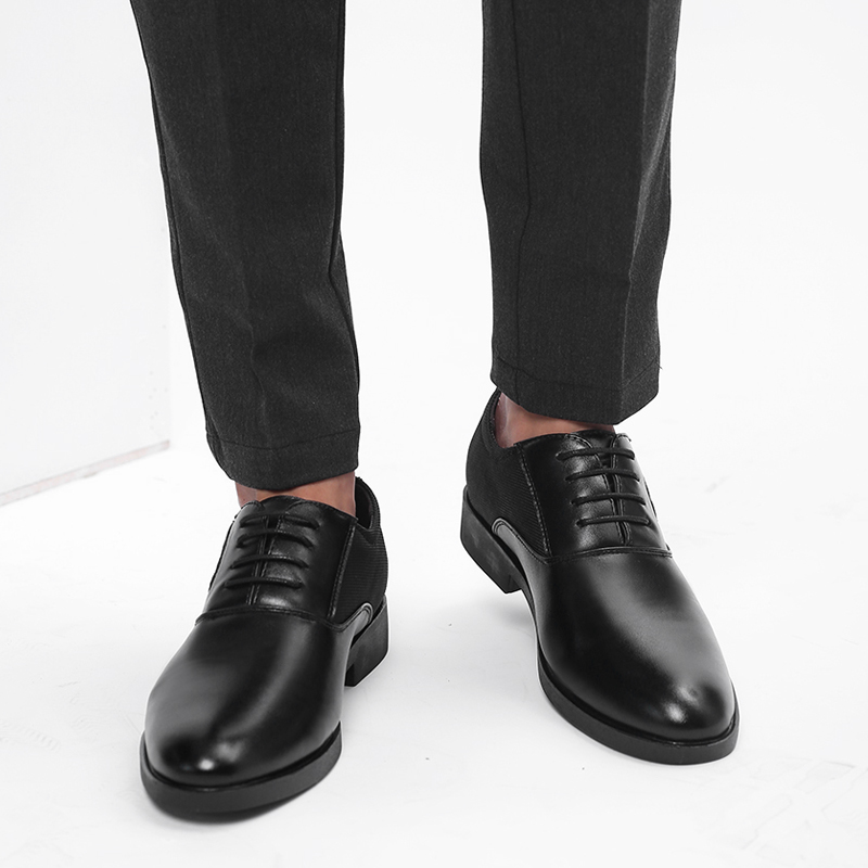 

Hot Sale- for men office shoes men classic business shoes men oxford leather coiffeur zapato de vestir de piel hombre rugan ayakkab, Black
