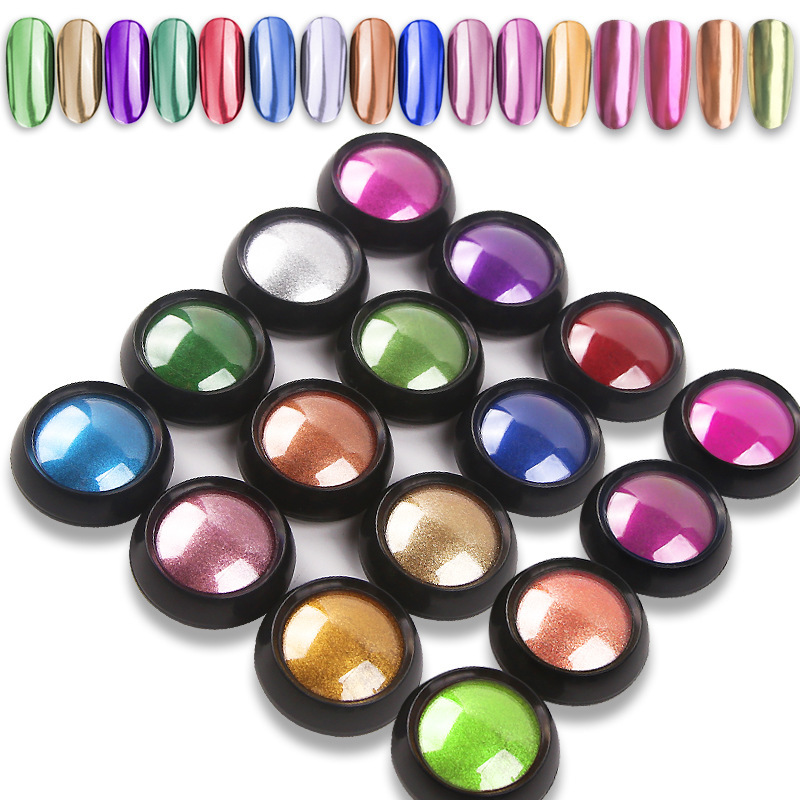

Nail Glitter DIY Manicure Nail Art Super Bright Titanium Powder Mirror Nails Decoration Crafts Making Accessories