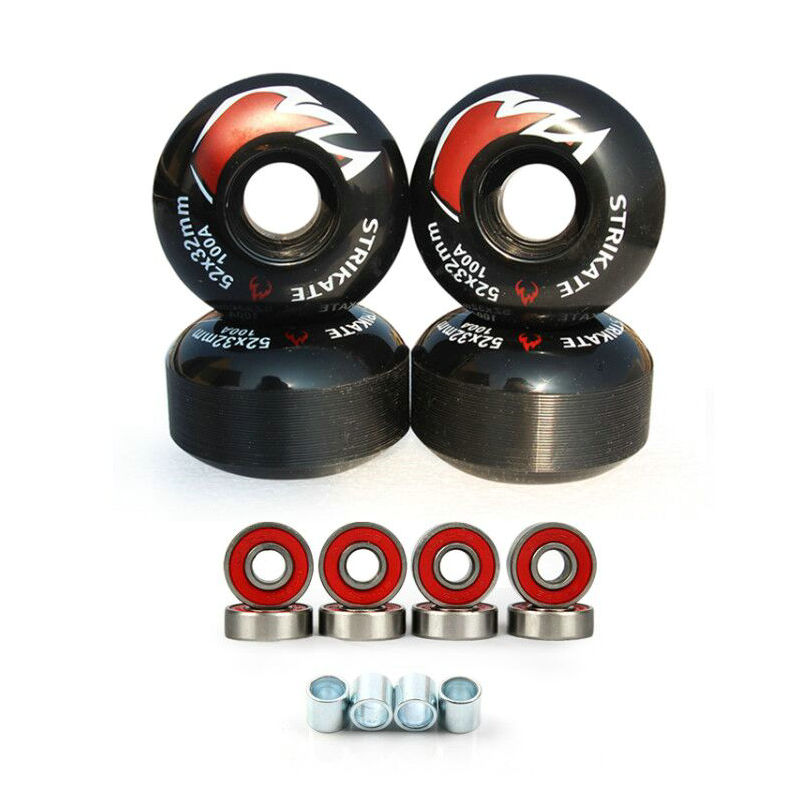 

STRIKATE 100A 52*32mm Skateboard Wheels PU Downspeed Sliding Wheels Skateboard Parts 4pcs Double Rocker