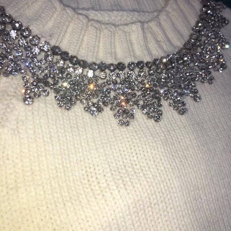 

2020 Flash Diamond Sweater Pullovers Women Sweater, Black