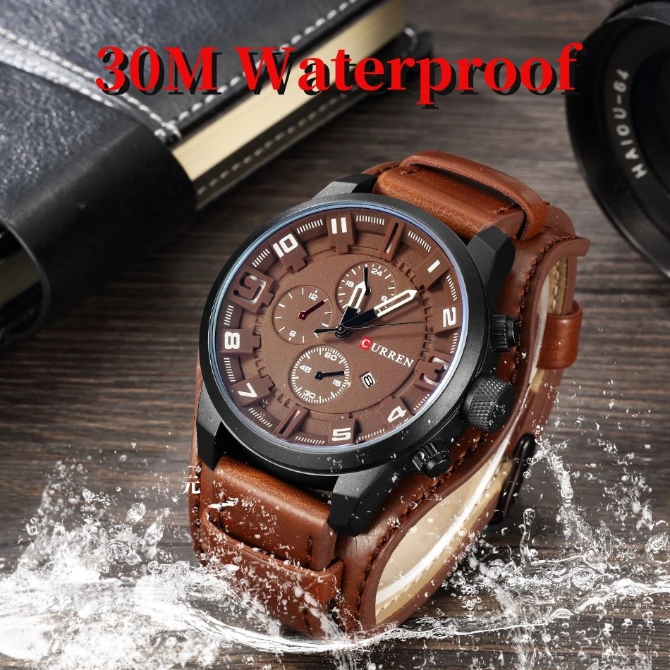 Curren Mens Watches Top Brand Luxury Fashion Casual Steampunk