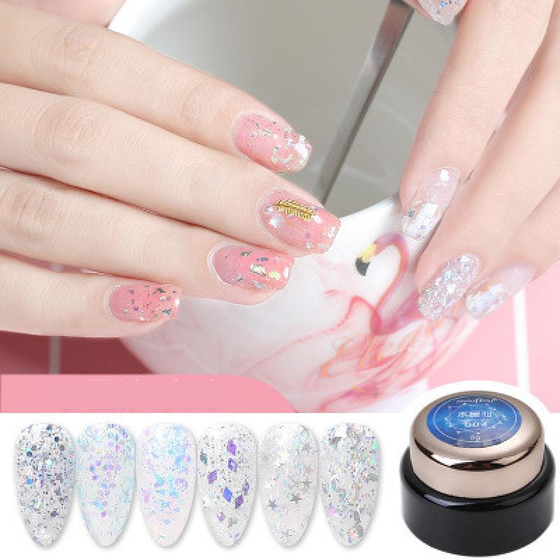 

1pcs Nail Gel Japanese Flash Mercury Sand Laser Star Moon Piece Phototherapy Nails Polish Gel Nail Art Decorations, Style 4