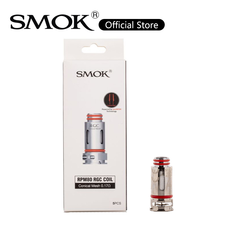

SMOK RPM80 Coil 0.17ohm RGC Conical Mesh Coil 0.6ohm DC MTL Coils For RPM80 & RPM80 Pro Kit 100% Original