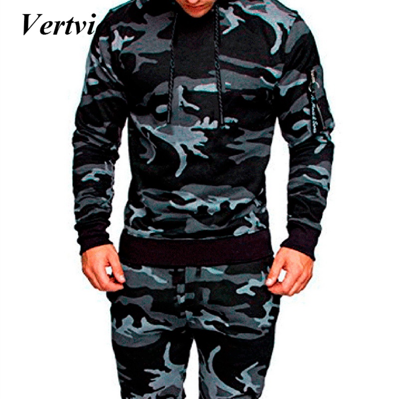 

Vertvie Men's Training Sets Muscle Sportwear Men Workout Pants Suit Sets Jogging Sweatshirt Autumn Fitness Training Suits 2020, Black