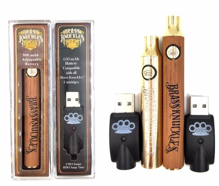 

Brass Knuckles Battery Preheating Variable Voltage 650mAh 900mAh eCig Battery Pen For 510 Thraed Thick Oil Cartridge