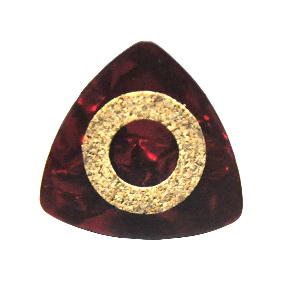 

12pcs Medium 0.71mm Cork Grip Celluloid 346 Rounded Triangle Guitar Picks Plectrums Pearl Red