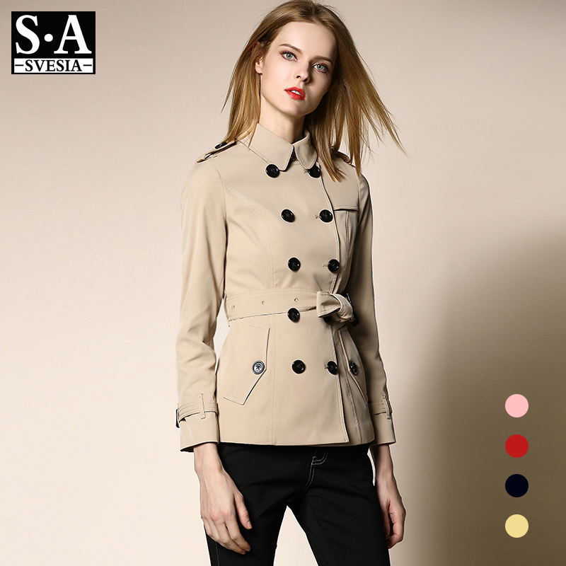 

Women' windbreaker 2020 spring and autumn new fashion was thin and versatile double-breasted women trench coat, Khaki