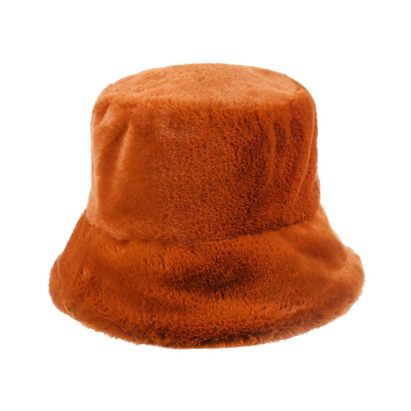 2020 Nouveau femmes en fausse fourrure d'hiver Chapeau Fille Mode Pêche Couleur unie Cap épaissie douce et chaude en plein air Chapeaux de vacanc
