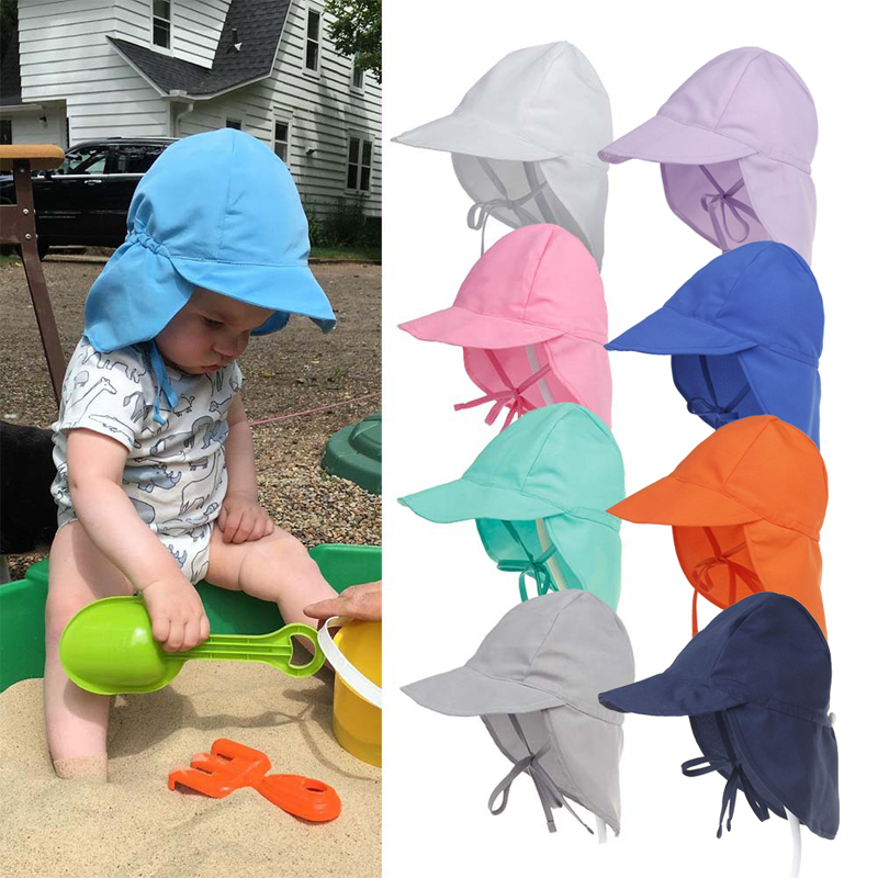 

Baby Sun Hat Adjustable Summer Baby Cap for Boys Travel Beach Girl Hat Kids Infant Accessories Children Hats, White