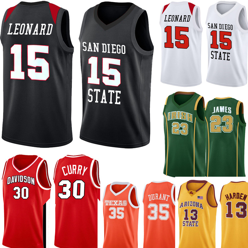

Kawhi 15 Leonard San Diego State Aztecs College Jersey NCAA Mens Stephen 30 Curry Basketball Kevin 35 Durant 23 Jerseysfddffd