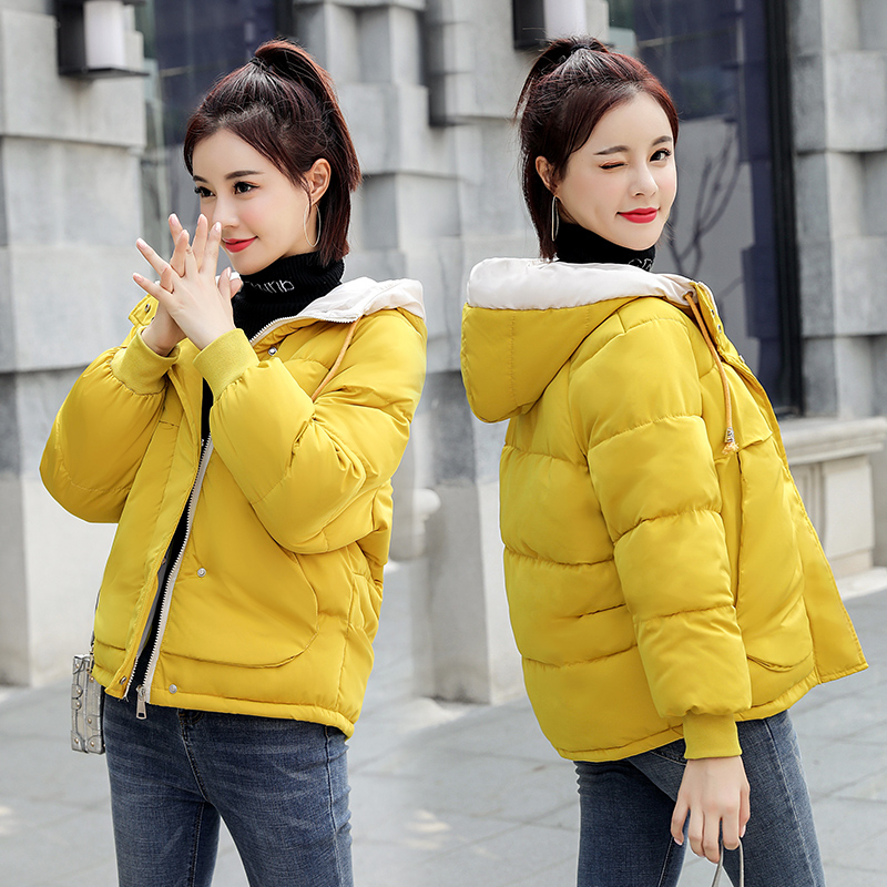 

High Quality Winter Parkas Jacket Women Hooded Thick Down Female Jacket Coat Slim Warm Tops Winter Ladies Outwear 2020, Black