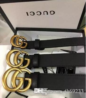 

WITH BOX 2018 hot black luxury high quality designer belt fashion letter pattern buckle belt men and women belt free shipping, Black;brown