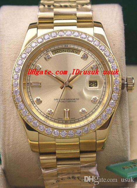

Luxury Watches Mens Black/Gold Dial Diamond Bezel 118348 WATCH CHEST 41mm Automatic Fashion Brand Men's Watch Wristwatch