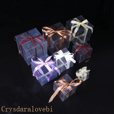 

50PCS Square Plastic Clear PVC Boxes Transparent Waterproof Gift Box PVC Carry Cases Packaging Box For jewelry/Candy/toys
