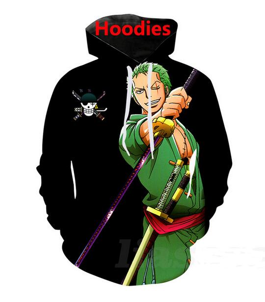

New Hot Sale Set Anime One Piece Hoodies Mens Hooded Pullovers Printed Male Hoody 3D Printing Hooded Sweatshirts RJ0179, As shown