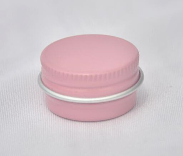 

5g Small Round Silver Aluminum Jar with Screw Cap Cosmetic Tin Can Box Sample Test jar black pink gold