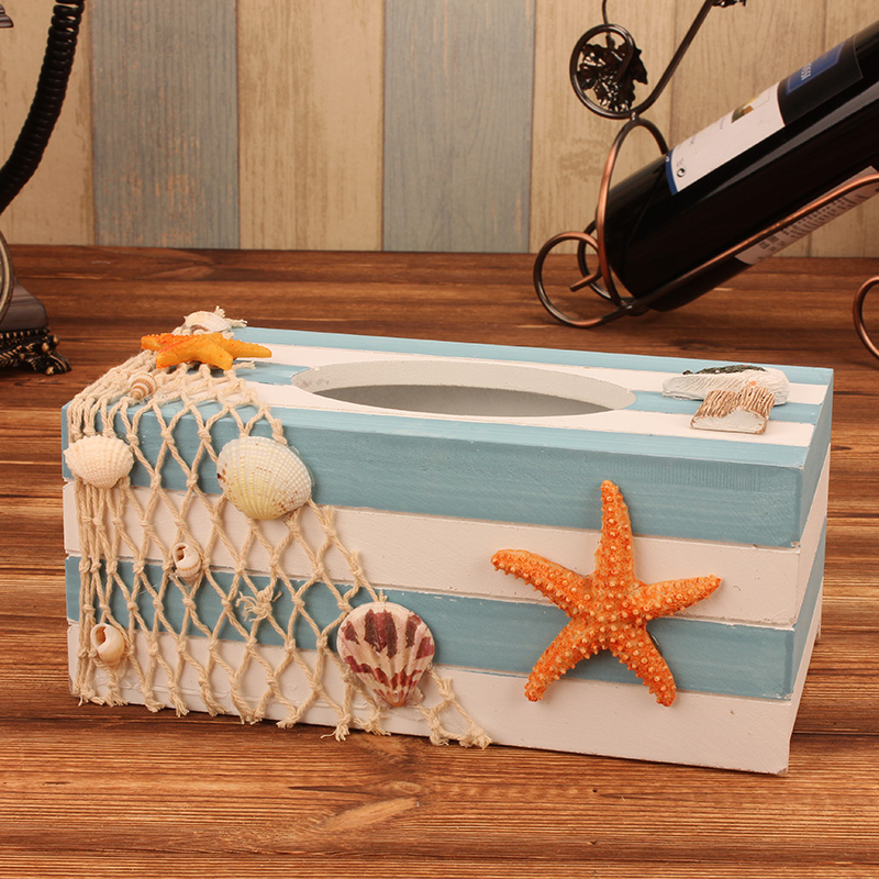 

Mediterranean creative wooden tissue box napkin box paper dispensing tray Hotel Bar home decoration storage boxes WJ11